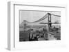 Manhattan Bridge under Construction-null-Framed Photographic Print