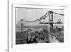 Manhattan Bridge under Construction-null-Framed Photographic Print