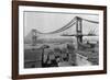 Manhattan Bridge under Construction-null-Framed Photographic Print