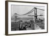 Manhattan Bridge under Construction-null-Framed Photographic Print