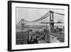 Manhattan Bridge under Construction-null-Framed Photographic Print