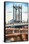 Manhattan Bridge V - In the Style of Oil Painting-Philippe Hugonnard-Framed Stretched Canvas