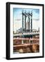 Manhattan Bridge V - In the Style of Oil Painting-Philippe Hugonnard-Framed Giclee Print