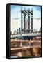 Manhattan Bridge V - In the Style of Oil Painting-Philippe Hugonnard-Framed Stretched Canvas