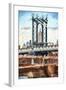 Manhattan Bridge V - In the Style of Oil Painting-Philippe Hugonnard-Framed Giclee Print