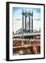 Manhattan Bridge V - In the Style of Oil Painting-Philippe Hugonnard-Framed Giclee Print