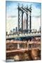 Manhattan Bridge V - In the Style of Oil Painting-Philippe Hugonnard-Mounted Giclee Print