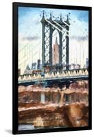 Manhattan Bridge V - In the Style of Oil Painting-Philippe Hugonnard-Framed Giclee Print