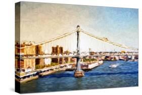 Manhattan Bridge VI - In the Style of Oil Painting-Philippe Hugonnard-Stretched Canvas