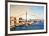 Manhattan Bridge VI - In the Style of Oil Painting-Philippe Hugonnard-Framed Giclee Print