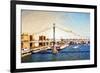 Manhattan Bridge VI - In the Style of Oil Painting-Philippe Hugonnard-Framed Giclee Print
