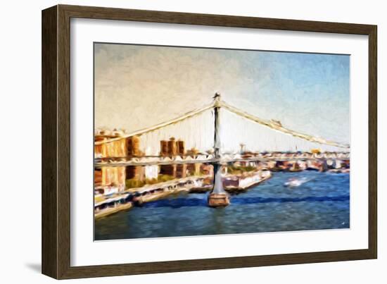 Manhattan Bridge VI - In the Style of Oil Painting-Philippe Hugonnard-Framed Giclee Print