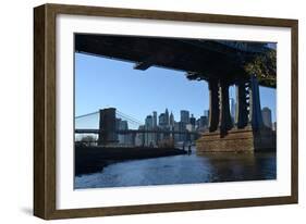 Manhattan Bridge , View of Brooklyn Bridge, 2020, (Photograph)-Anthony Butera-Framed Giclee Print