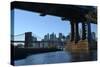 Manhattan Bridge , View of Brooklyn Bridge, 2020, (Photograph)-Anthony Butera-Stretched Canvas
