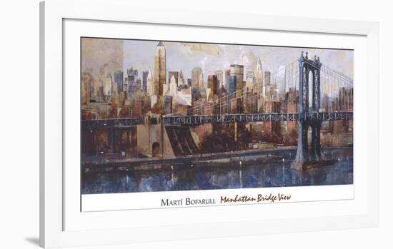 Manhattan Bridge View-Marti Bofarull-Framed Art Print