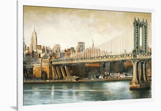 Manhattan Bridge View-Matthew Daniels-Framed Art Print