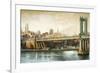 Manhattan Bridge View-Matthew Daniels-Framed Art Print