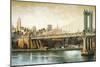 Manhattan Bridge View-Matthew Daniels-Mounted Premium Giclee Print