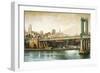 Manhattan Bridge View-Matthew Daniels-Framed Art Print