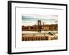 Manhattan Bridge with the Empire State Building at Sunset from Brooklyn-Philippe Hugonnard-Framed Art Print