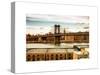 Manhattan Bridge with the Empire State Building at Sunset from Brooklyn-Philippe Hugonnard-Stretched Canvas