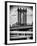 Manhattan Bridge with the Empire State Building Center from Brooklyn Bridge-Philippe Hugonnard-Framed Photographic Print