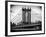 Manhattan Bridge with the Empire State Building Center from Brooklyn Bridge-Philippe Hugonnard-Framed Photographic Print