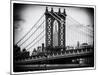 Manhattan Bridge with the Empire State Building Center from Brooklyn Bridge-Philippe Hugonnard-Mounted Photographic Print