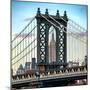 Manhattan Bridge with the Empire State Building Center from Brooklyn Bridge-Philippe Hugonnard-Mounted Photographic Print