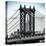 Manhattan Bridge with the Empire State Building Center from Brooklyn Bridge-Philippe Hugonnard-Stretched Canvas