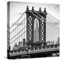 Manhattan Bridge with the Empire State Building Center from Brooklyn Bridge-Philippe Hugonnard-Stretched Canvas