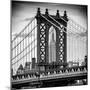 Manhattan Bridge with the Empire State Building Center from Brooklyn Bridge-Philippe Hugonnard-Mounted Photographic Print