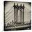 Manhattan Bridge with the Empire State Building Center from Brooklyn Bridge-Philippe Hugonnard-Stretched Canvas