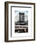 Manhattan Bridge with the Empire State Building Center from Brooklyn Bridge-Philippe Hugonnard-Framed Art Print