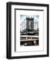 Manhattan Bridge with the Empire State Building Center from Brooklyn Bridge-Philippe Hugonnard-Framed Art Print