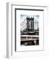 Manhattan Bridge with the Empire State Building Center from Brooklyn Bridge-Philippe Hugonnard-Framed Art Print