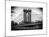 Manhattan Bridge with the Empire State Building Center from Brooklyn Bridge-Philippe Hugonnard-Mounted Art Print