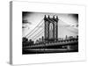 Manhattan Bridge with the Empire State Building Center from Brooklyn Bridge-Philippe Hugonnard-Stretched Canvas