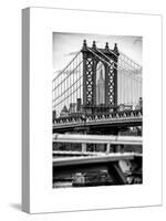 Manhattan Bridge with the Empire State Building Center from Brooklyn Bridge-Philippe Hugonnard-Stretched Canvas