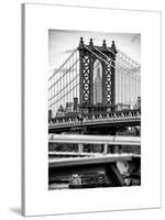 Manhattan Bridge with the Empire State Building Center from Brooklyn Bridge-Philippe Hugonnard-Stretched Canvas