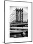 Manhattan Bridge with the Empire State Building Center from Brooklyn Bridge-Philippe Hugonnard-Mounted Art Print