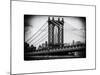 Manhattan Bridge with the Empire State Building Center from Brooklyn Bridge-Philippe Hugonnard-Mounted Art Print