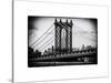 Manhattan Bridge with the Empire State Building Center from Brooklyn Bridge-Philippe Hugonnard-Stretched Canvas