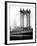 Manhattan Bridge with the Empire State Building from Brooklyn Bridge-Philippe Hugonnard-Framed Photographic Print