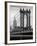 Manhattan Bridge with the Empire State Building from Brooklyn Bridge-Philippe Hugonnard-Framed Photographic Print