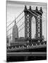 Manhattan Bridge with the Empire State Building from Brooklyn Bridge-Philippe Hugonnard-Mounted Photographic Print