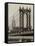 Manhattan Bridge with the Empire State Building from Brooklyn Bridge-Philippe Hugonnard-Framed Stretched Canvas