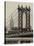 Manhattan Bridge with the Empire State Building from Brooklyn Bridge-Philippe Hugonnard-Stretched Canvas