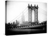 Manhattan Bridge with the Empire State Building from Brooklyn Bridge-Philippe Hugonnard-Stretched Canvas