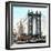 Manhattan Bridge with the Empire State Building from Brooklyn Bridge-Philippe Hugonnard-Framed Photographic Print